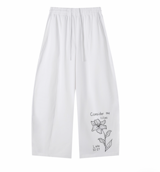 Consider the lilies sweats
